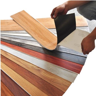 Floor Eco Friendly Wood Self Adhesive Vinyl Grain Lvt Flooring 2mm Plastic Flooring Pvc Waterproof Modern 5 Years Bedroom Cn;shn